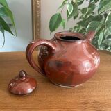 Brick red sandstone teapot from Saint Amand en Puisaye