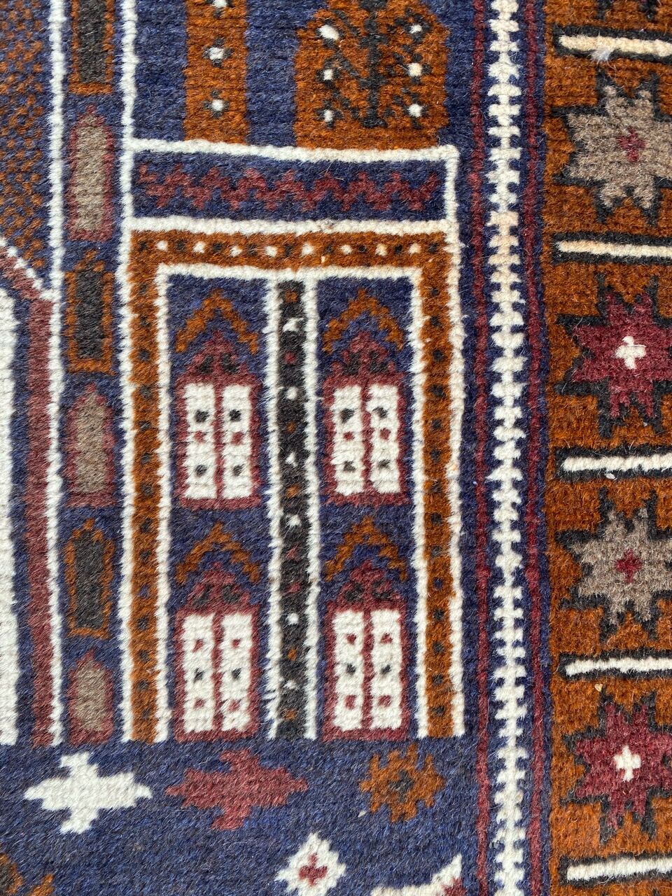 Vintage carpet turkmen belutch afghan 88x146 cm