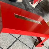 Red metal architect coffee table