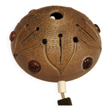Small ceramic wall lamp (can also be used as a table lamp) space age style. Danish 1970s