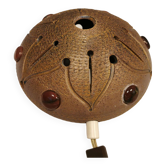 Petite applique en céramique (peut également être utilisée comme lampe de table) style space age. Danois des années 1970