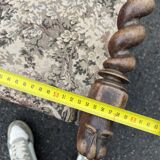 Louis XIII style armchair with twisted backrest and legs.