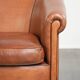 Sheepskin 2-seater sofa with a warm cognac brown colour scheme