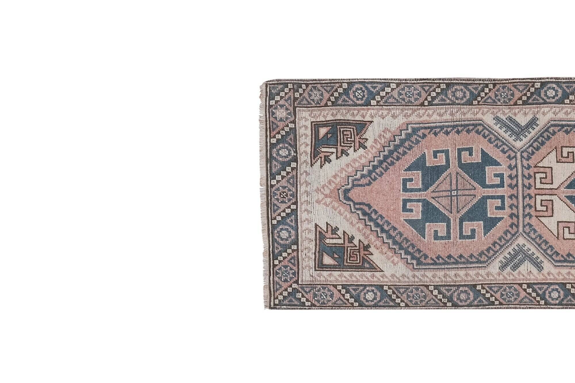 Vintage Turkish hallway rug 67x317 cm