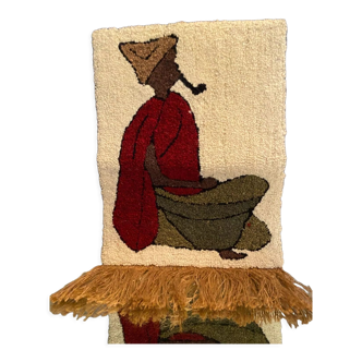 Handmade wool hanging rug