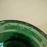 Mint green bubbled glass photophore – Biot glassware