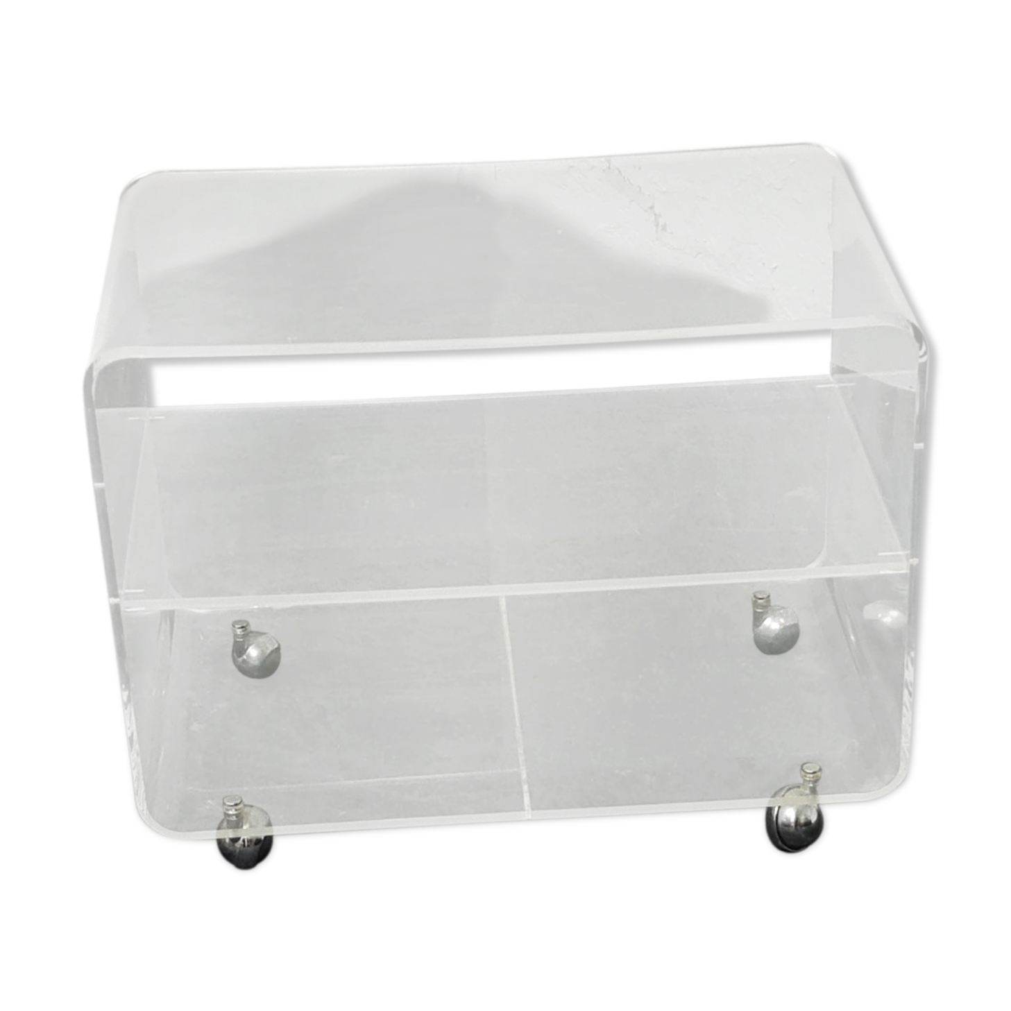 Vintage perspex/acrylic trolley or side table