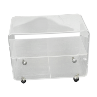 Vintage perspex/acrylic trolley or side table