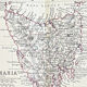 Map of The Atlantic Ocean c1869 Keith Johnston Royal Atlas Hand coloured map