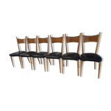 Set of 6 Scandinavian chairs, 1960s