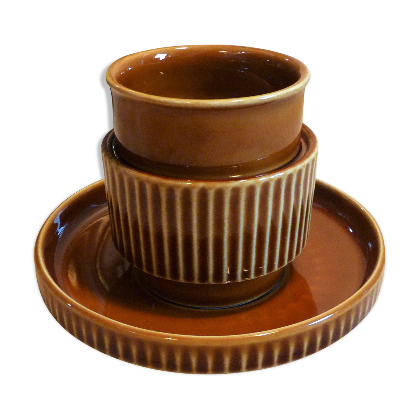 Tasses Café Tognana Lot 6 - Porcelaine Bleue Design Géométrique