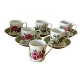6 cups 5 saucers floral porcelain Hutschenreuther