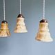 Art Deco pendant light in marbled opaline glass, 1920s-30s