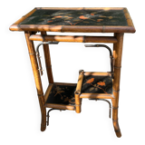 Antique bamboo side table