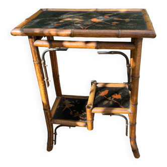 Antique bamboo side table