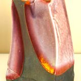 Raku ceramic vase, brutalist, gilded, design by Tony Evans