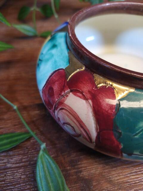 Coupelle en céramique vintage motifs fleuris