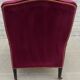 Blackened wooden bergère on wheels, Napoleon III period, upholstered in velvet.