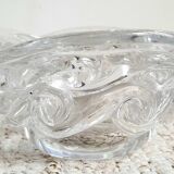 Baccarat crystal ashtray floral pattern - vintage 60s