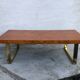 Vintage art deco coffee table with pretty metal leg