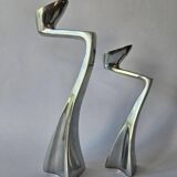 Paire de bougeoirs "Swan" par Matthew Hilton, Angleterre, années 1980