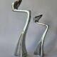 Pair of "Swan" MidCentury Candlesticks by Matthew Hilton, England, 1980s