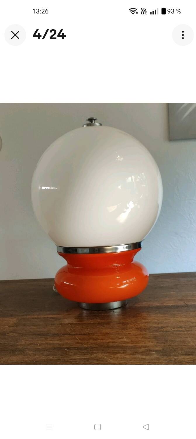 Murano Glass Table Lamp Attributed to Carlo Nason for Mazzega