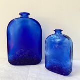 Flacon en verre bleu cobalt grand modèle