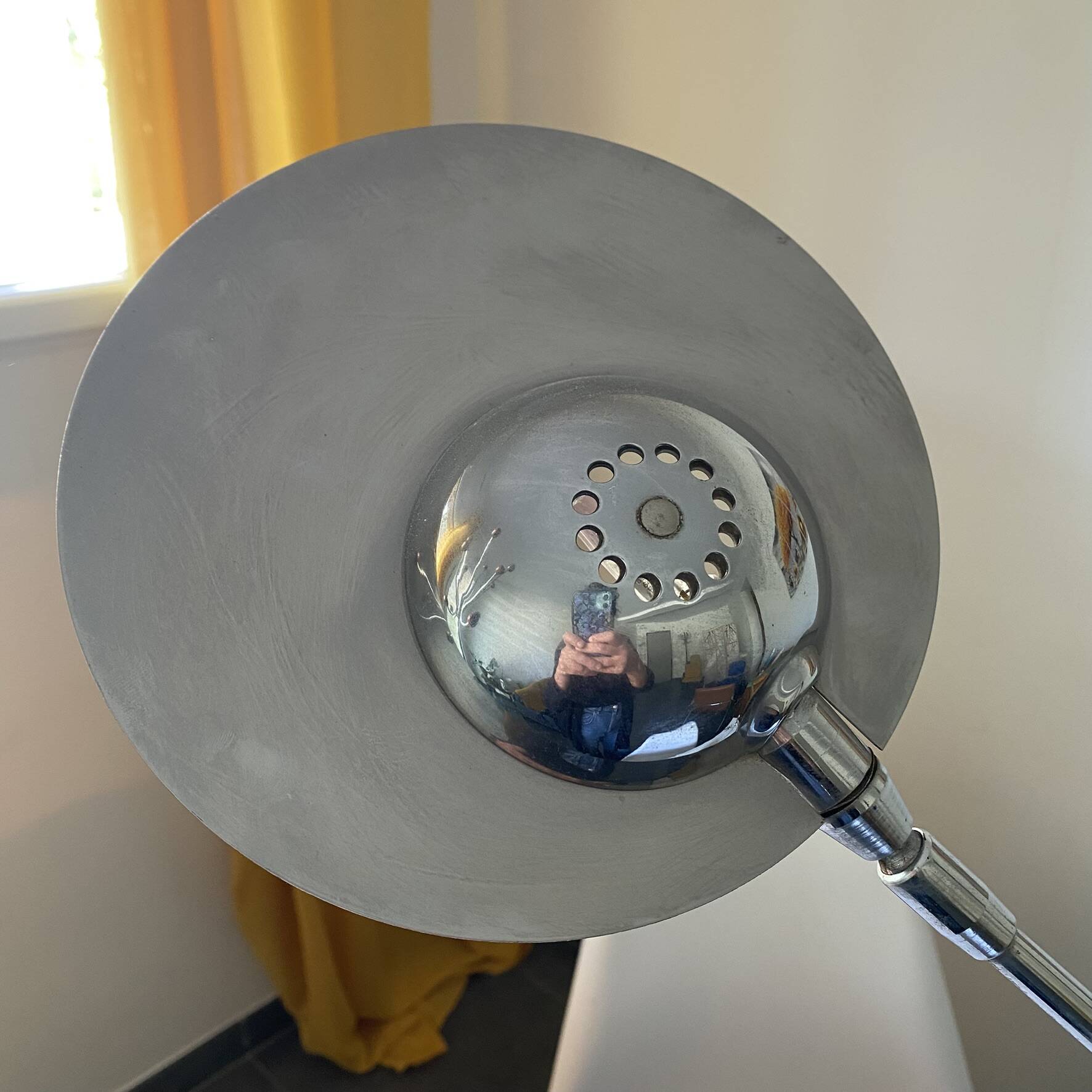Aluminor chrome balance desk lamp in Space Age style