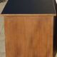 Large wooden desk with 5 drawers and a black faux leather top - Completely revamped.