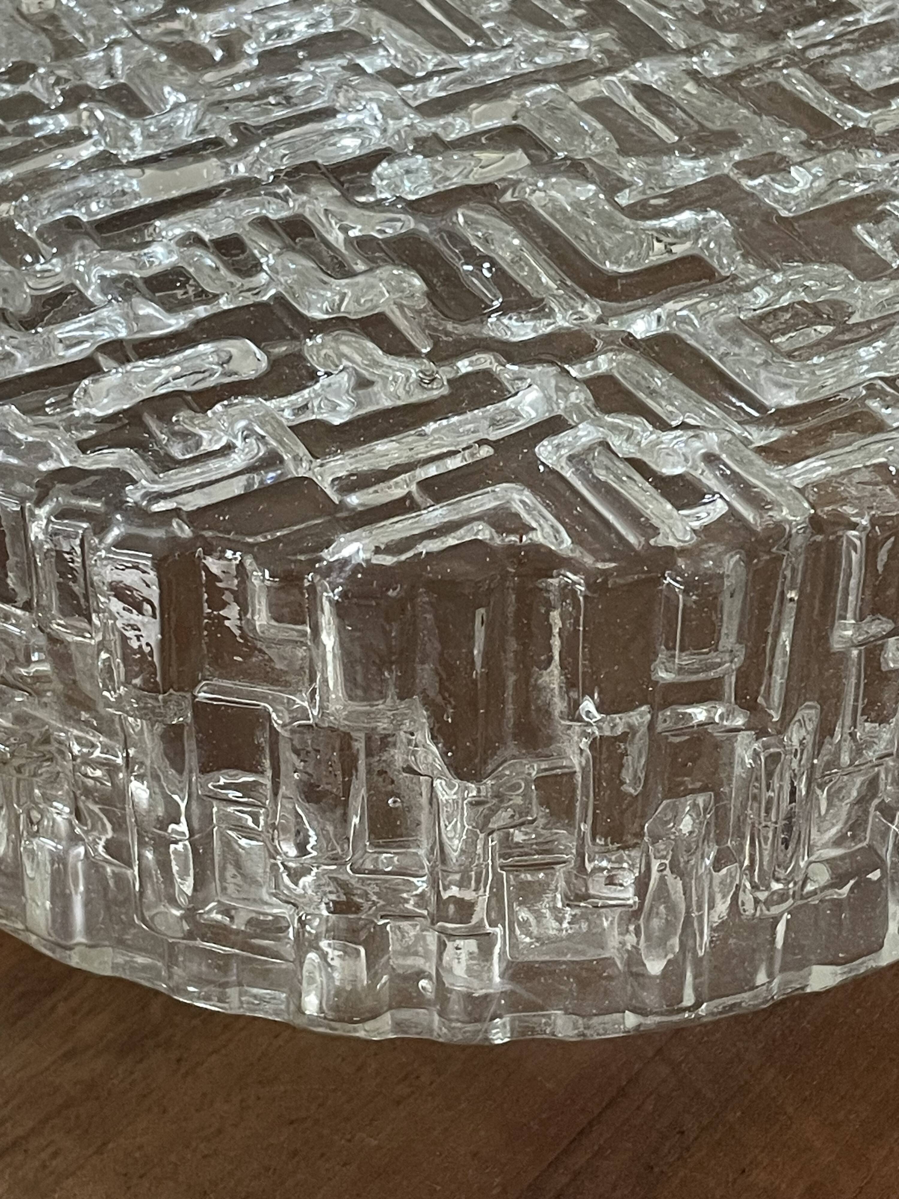 Round vintage glass ceiling light 24cm