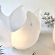 Pair of "Lotus" frosted glass candle holders – Leonardo