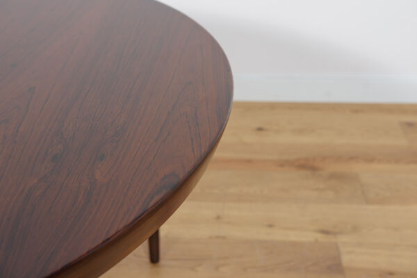 Table basse ronde en palissandre par Severin Hansen pour Haslev Møbelsnedkeri, années 1960