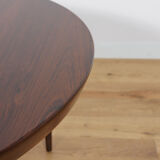 Table basse ronde en palissandre par Severin Hansen pour Haslev Møbelsnedkeri, années 1960