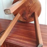 Tabouret bois verni