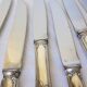 6 vintage knives in English silver metal hallmarked 2106273