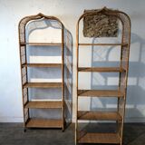 Pair of wicker bookcase