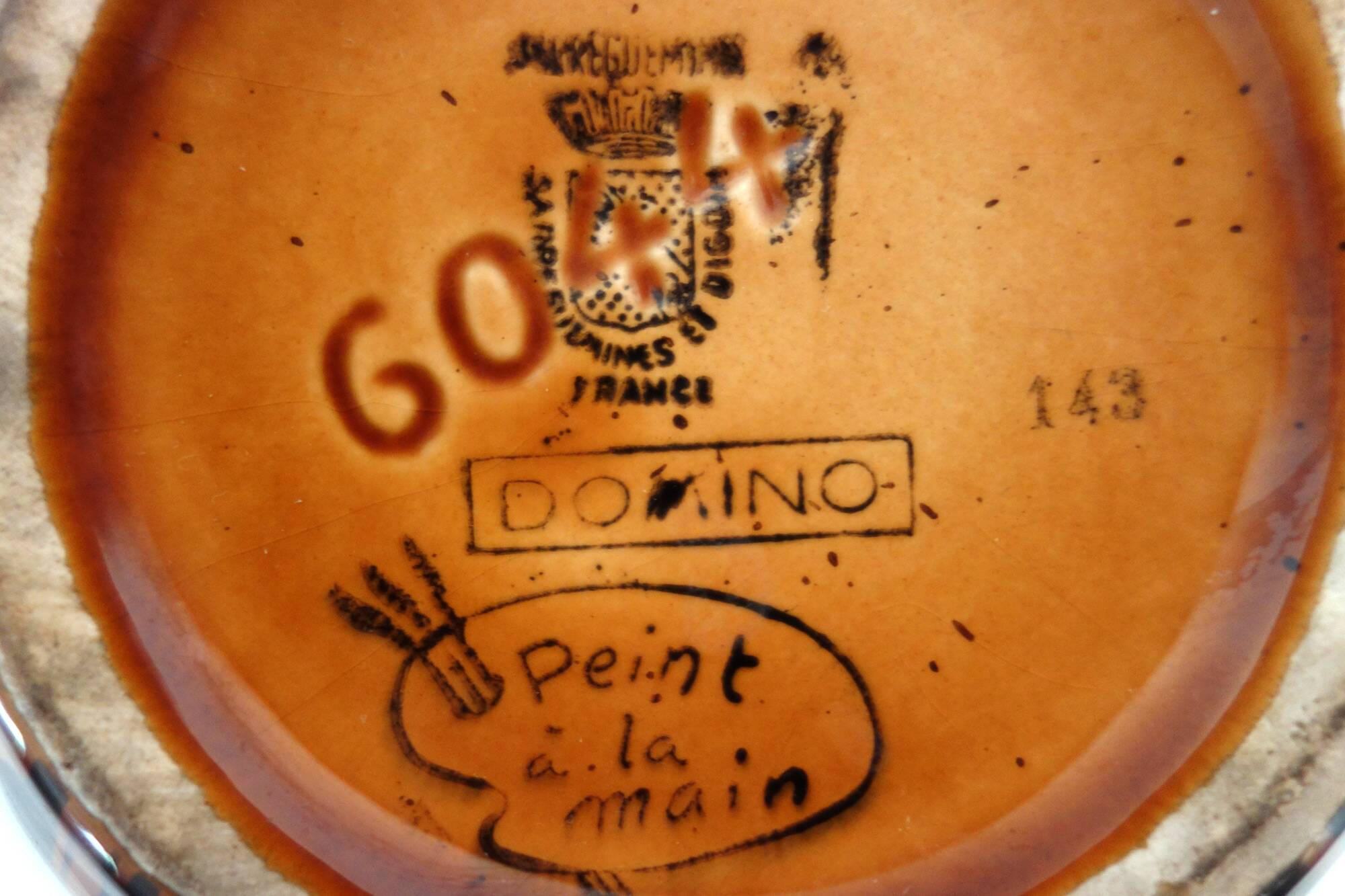 Domino Sarreguemines vase from the 50s/60s