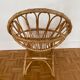 Armchair basket in vintage rattan 60's