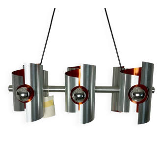 Vintage space age aluminium pendant Luminaires Jalest