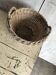 Set of 3 vintage brown wicker baskets from the 1960s, different sizes.