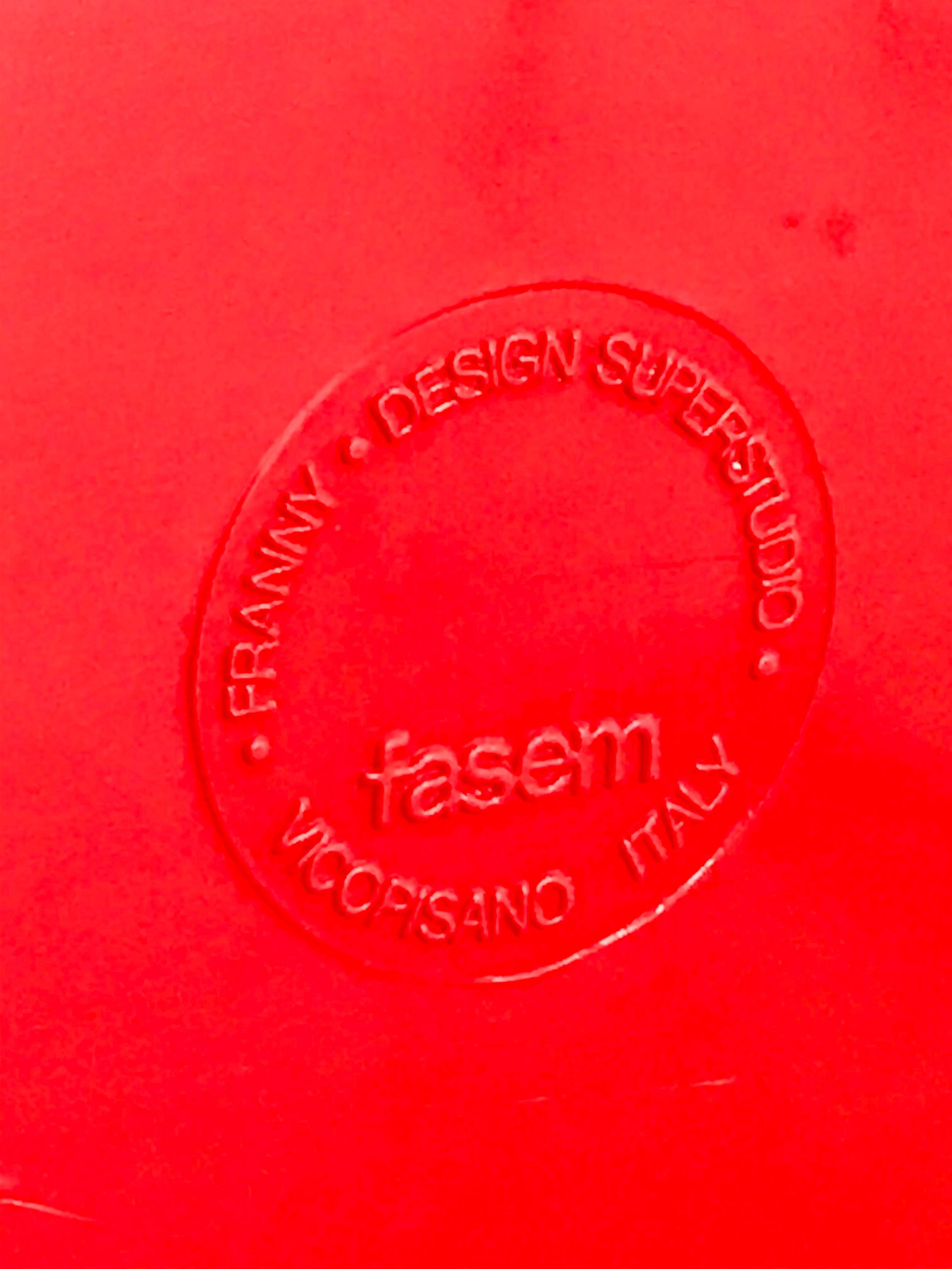 Pair of chairs "Franny" from Superstudio Design Team for Fasem, Italy 80s