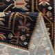 Black floral Persian carpet - Wool