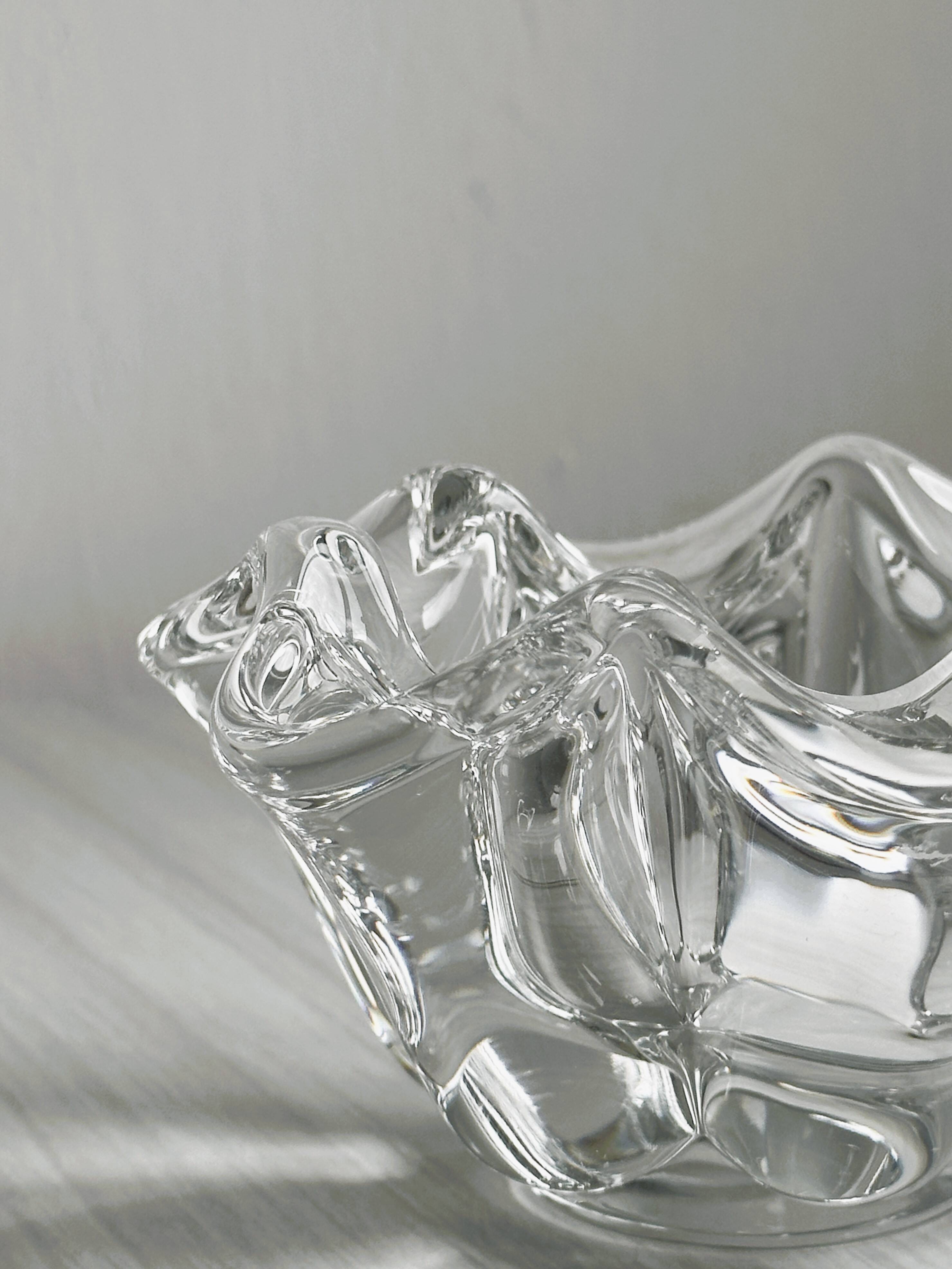 Clear crystal ashtray