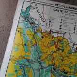 Ancienne carte scolaire : France, Nord-est, Hatier Kaeppelin.