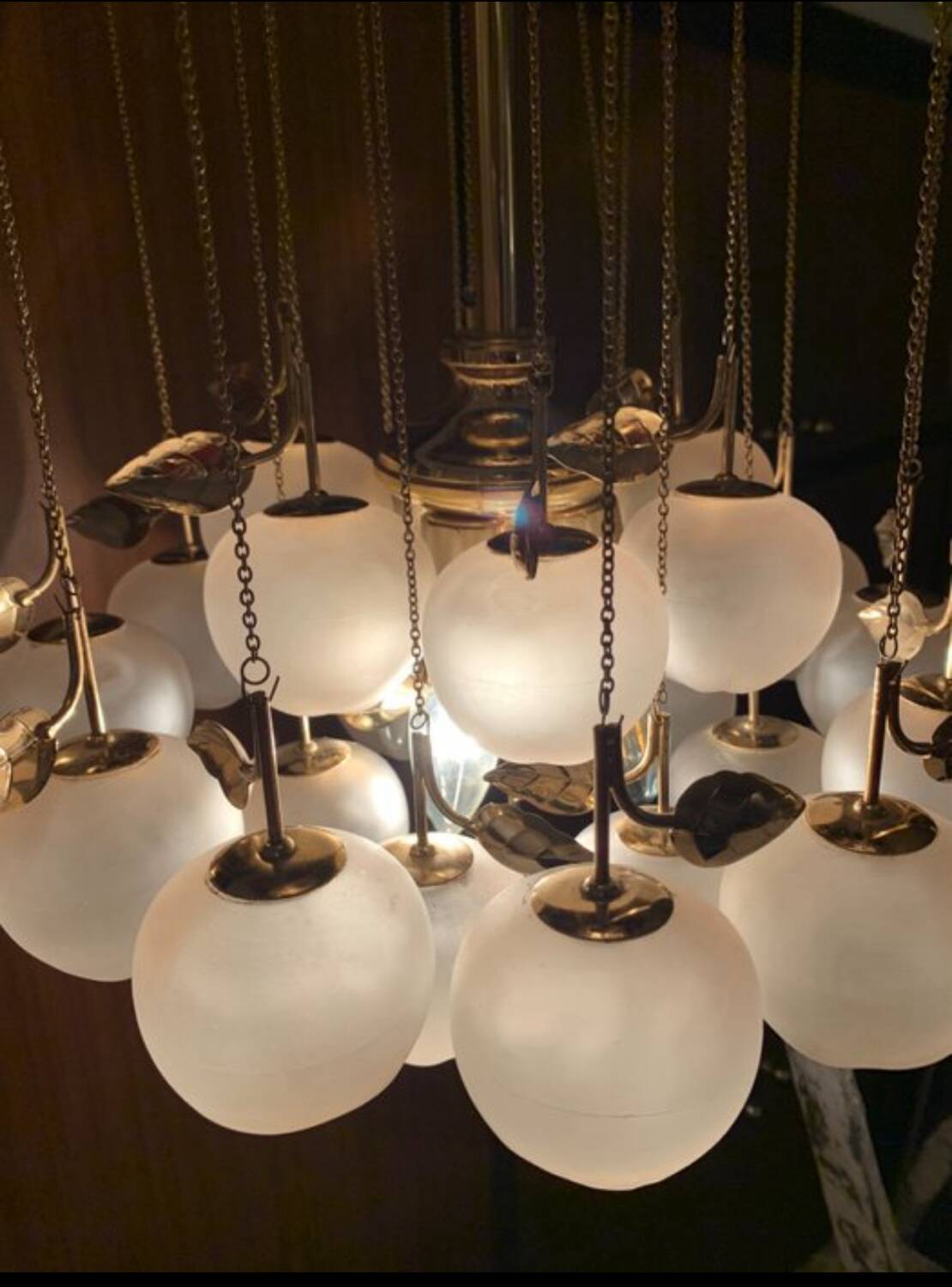 Suspension Laiton et verre