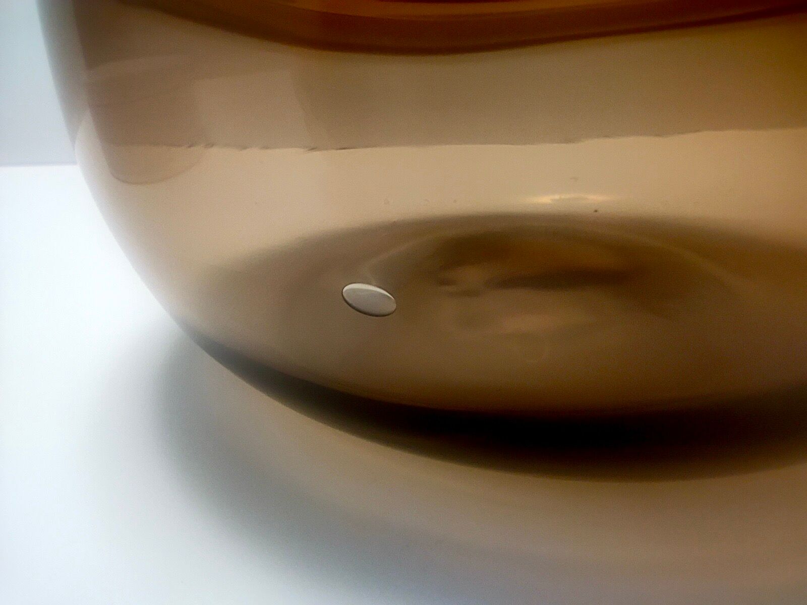 Postmodern brown incalmo murano glass vase
