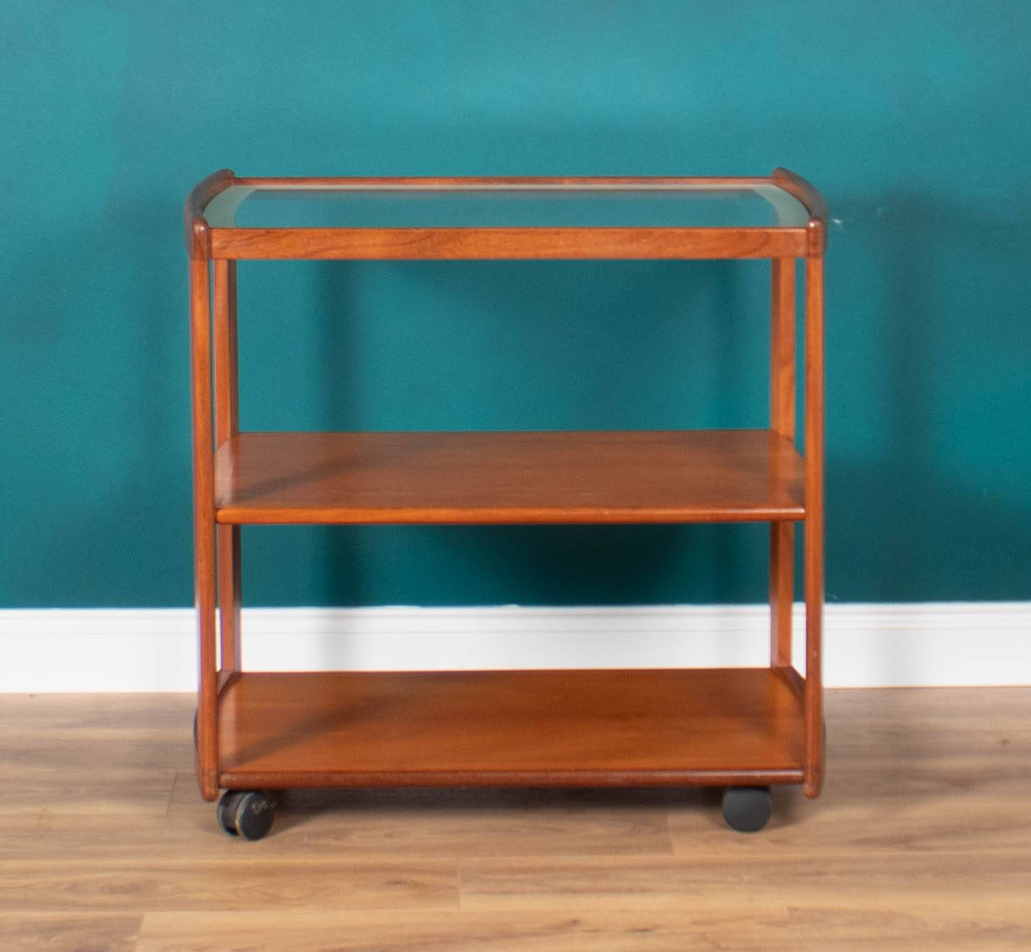 Retro Teak 1960s Meredew Drinks Serving Trolley