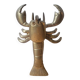 Homard cendrier/encrier en laiton