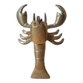 Lobster brass ashtray/inkwell